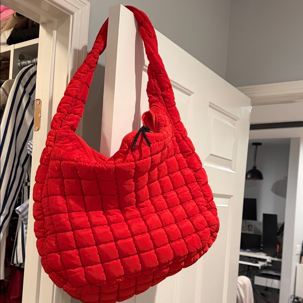 FP Movement by Free People Red Quilted Shoulder Bag